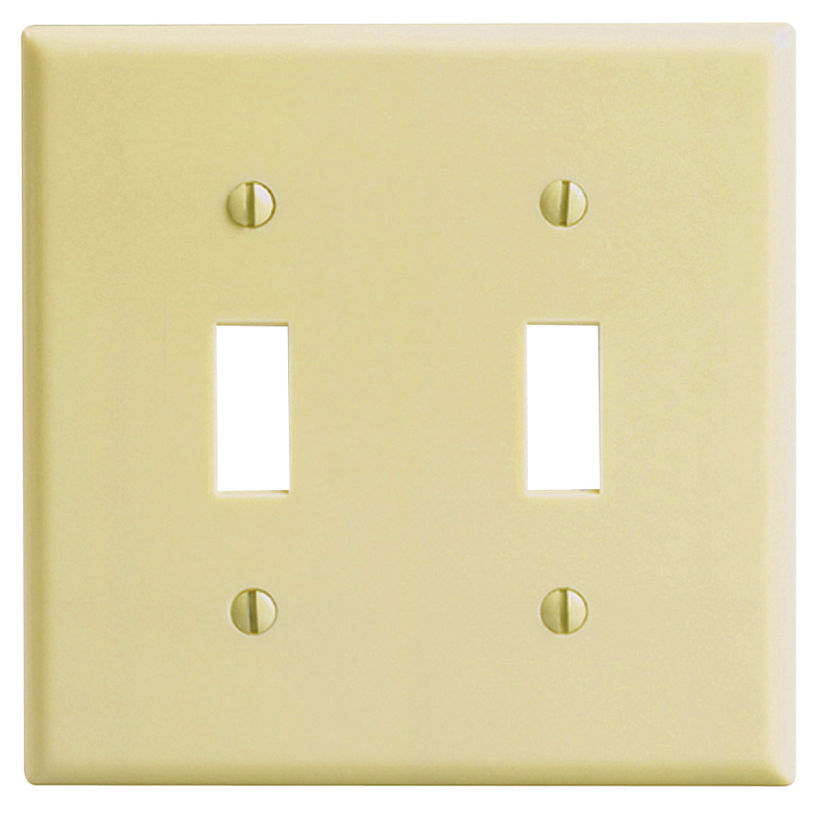 Leviton 2Gang Switch Wall Plate Ivory 340010 Lowe's Pro Supply