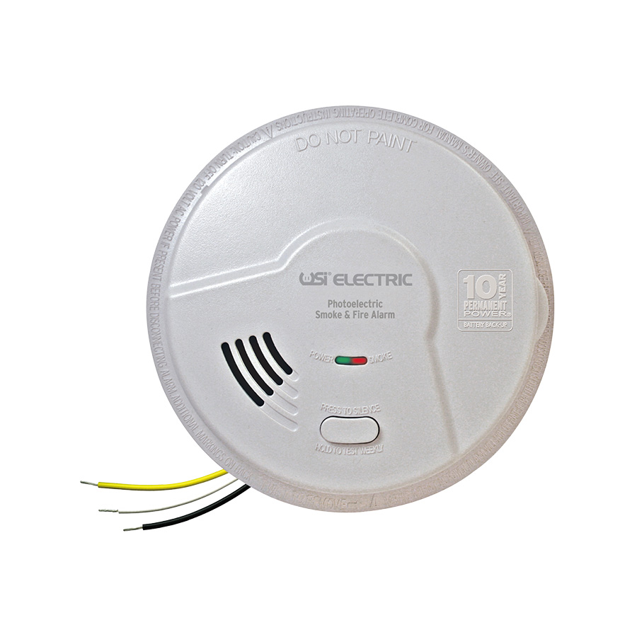 USI Photoelectric Smoke & Fire Alarm, 120V W/Battery Backup 360456