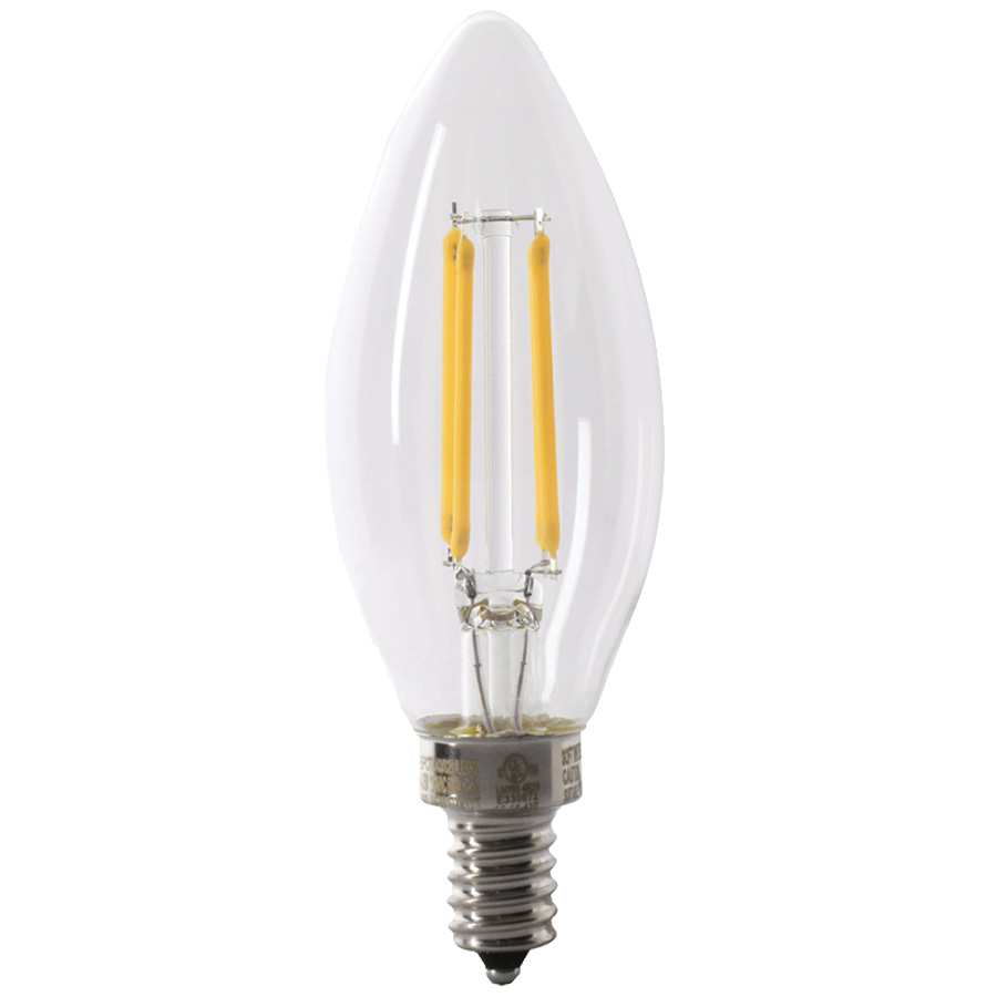 Feit Electric TorpedoTip LED Bulb Replaces 40W 2700K Candelabra CEC