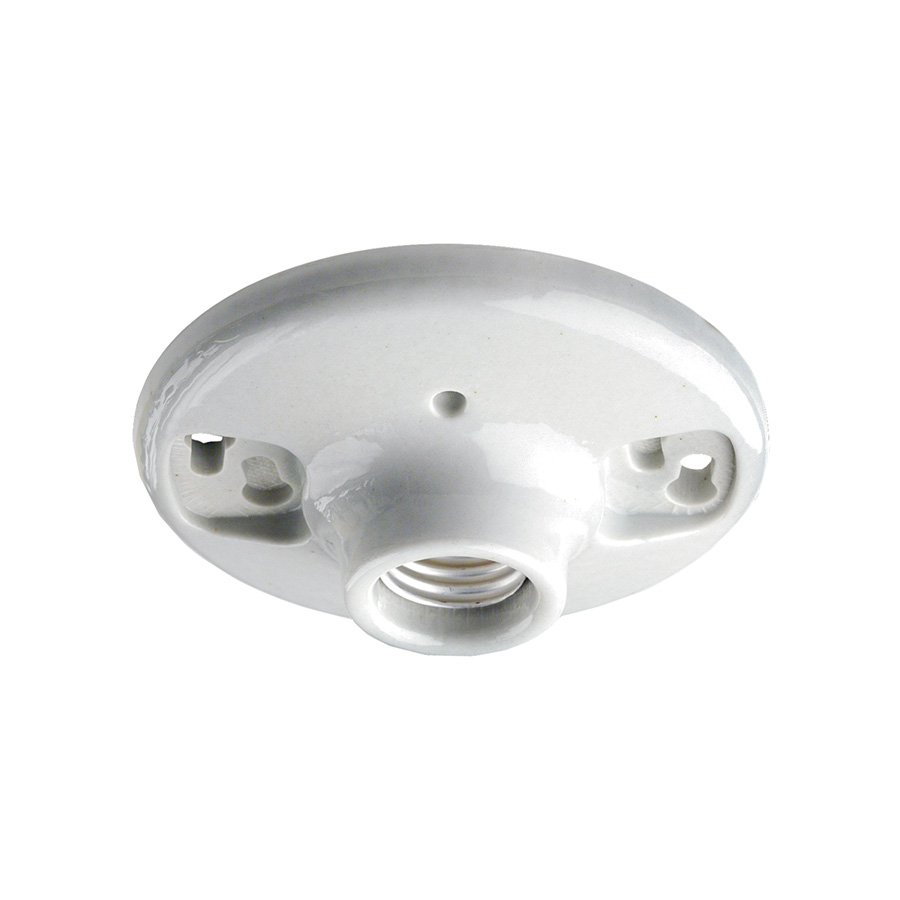 Leviton Keyless White Porcelain Ceiling Lamp Holder 425501 Lowe's