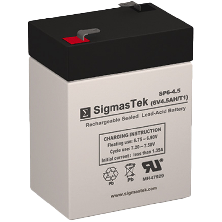 Sure Way Battery Exit Sign Battery 4.5 Amp Hours 6 Volt Rechargeable ...