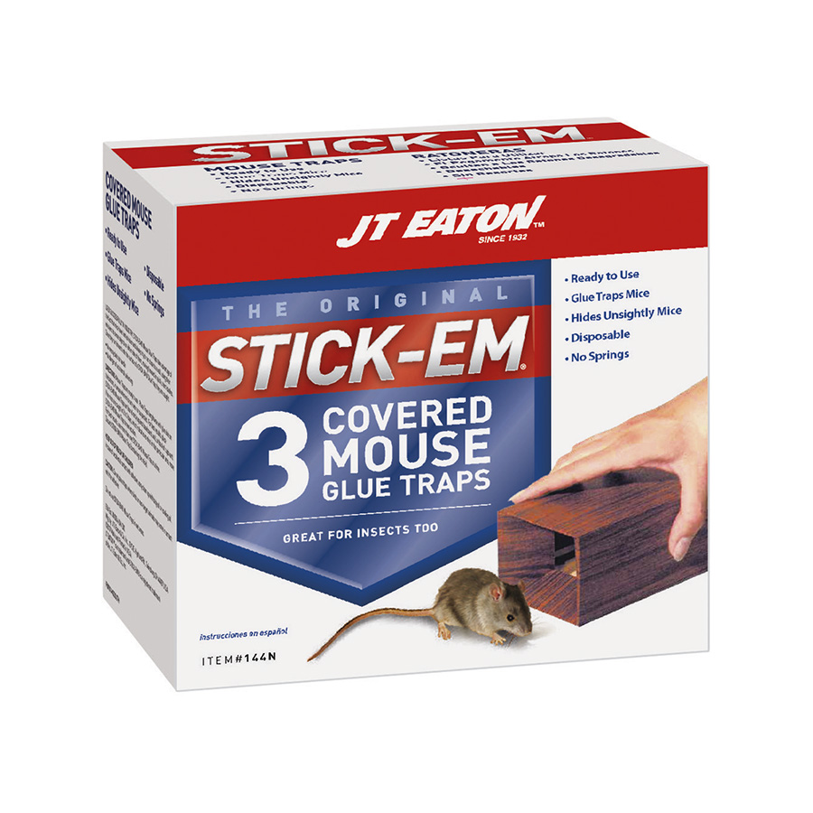 JT Eaton Covered Mouse Glue Traps, Pack of 2 528125 Lowe's Pro Supply