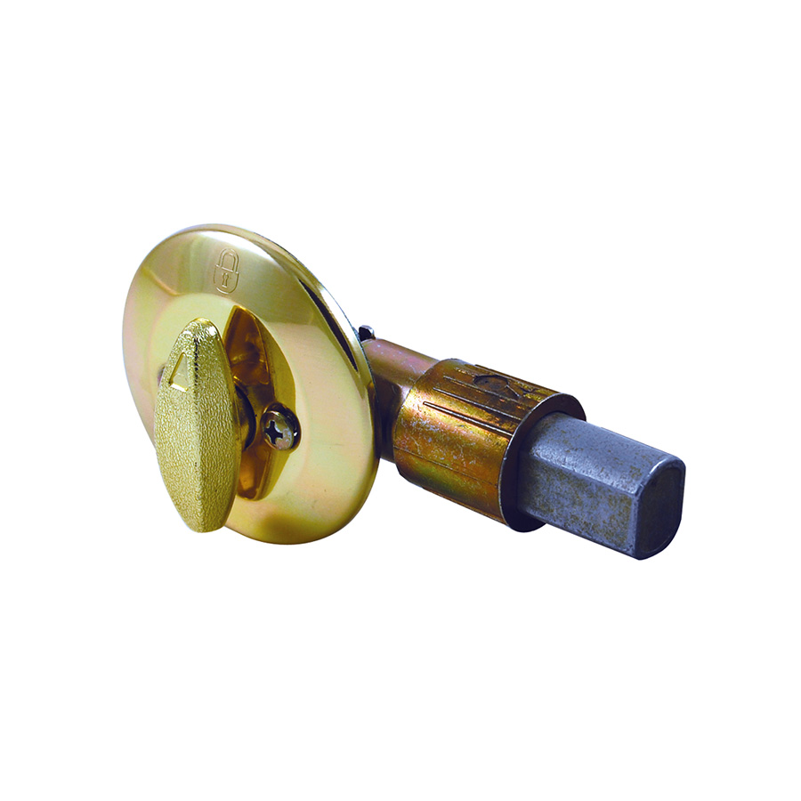 Kwikset 663 Keyless Deadbolt DriveinLatch Polished Brass 555041