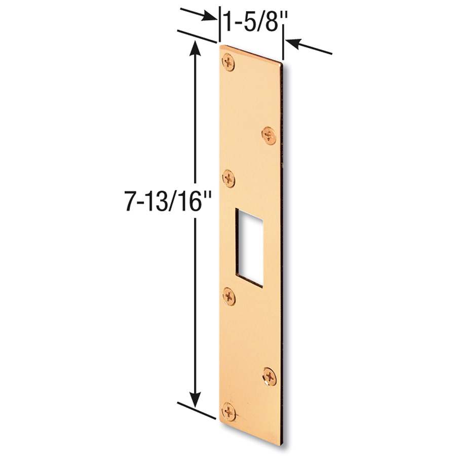 LPS Sourcing HeavyDuty Deadbolt Strike Plate Polished Brass 570255