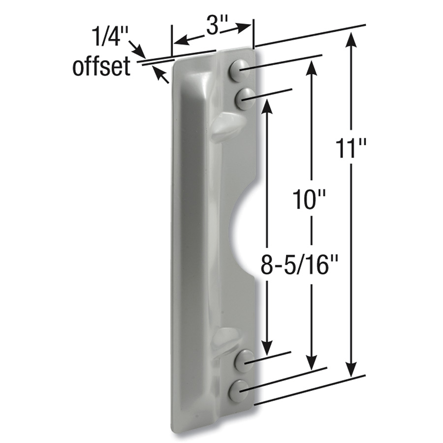 LPS Sourcing Door Latch Protector Primer Gray 570265 Lowe's Pro Supply