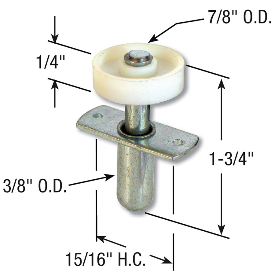 LPS Sourcing Bifold Door Top Guide 7/8" Wheel 650235 Lowe's Pro Supply