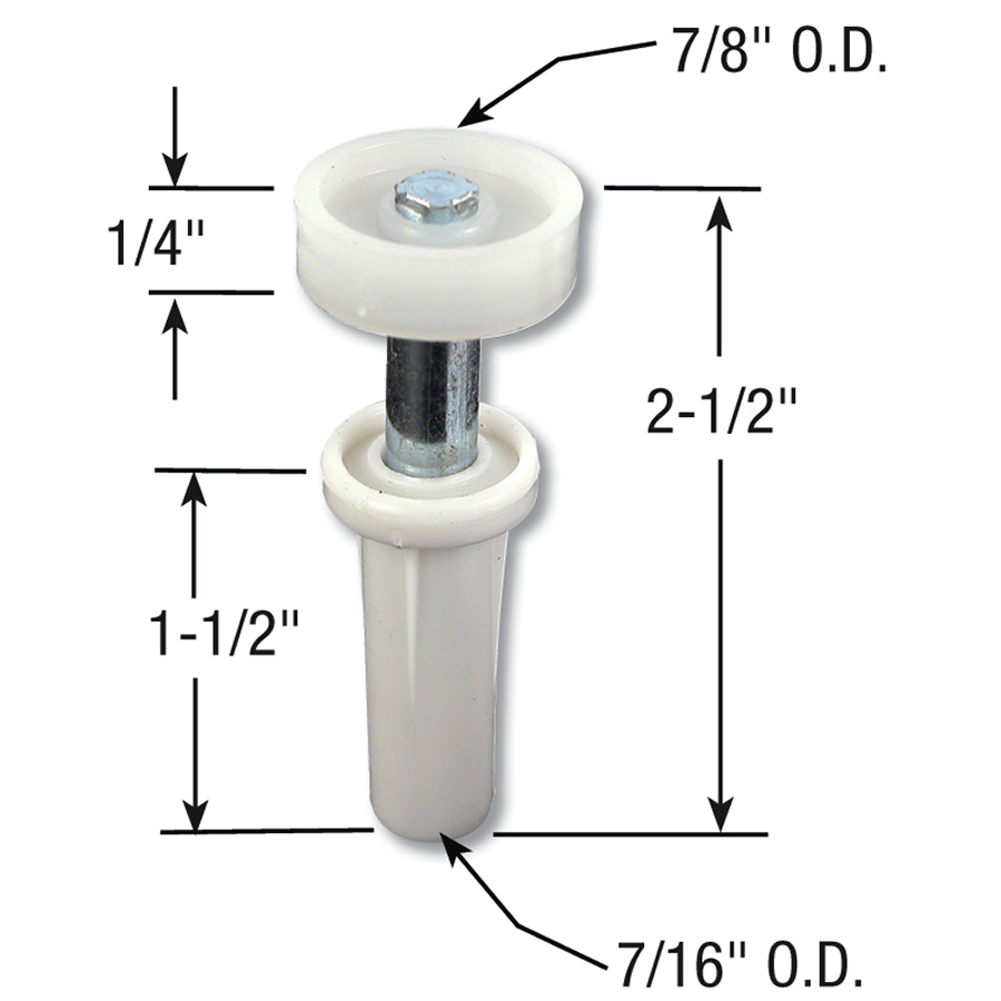 LPS Sourcing Bifold Door Top Guide Wheel 7/8" Wheel 650257 Lowe's