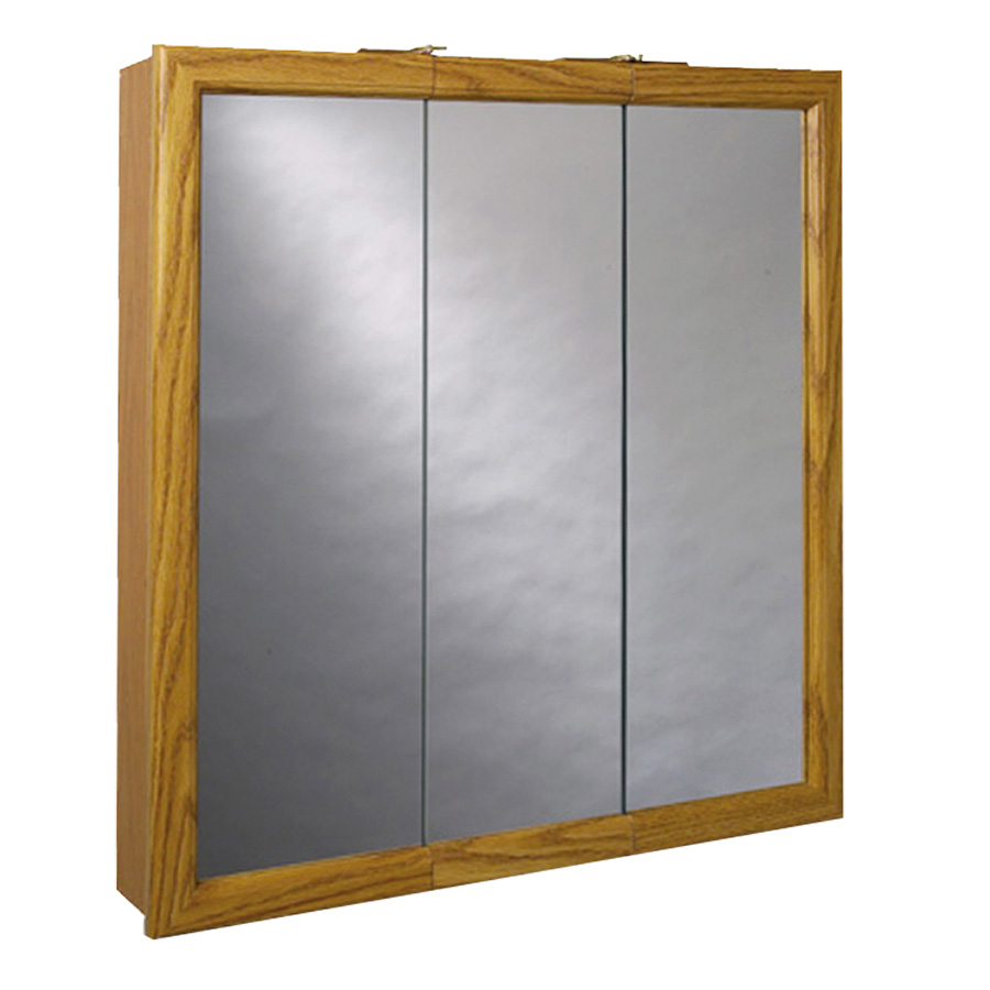 Zenith Surface Mount TriView Medicine 24" x 26" Oak 660345