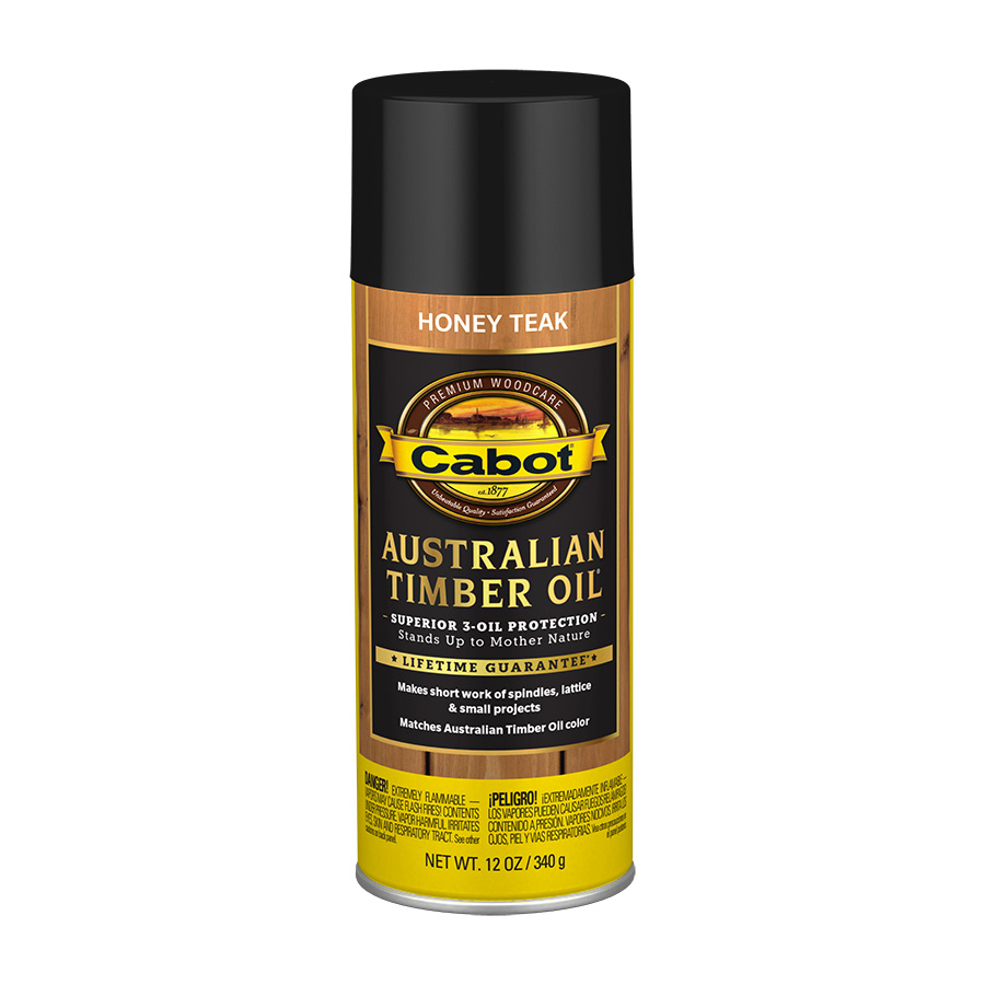 Cabot ATO Honey Teak Exterior Wood Stain Aerosol 11 Oz 809021 Lowe