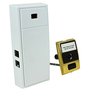 Door Chime Non-Electric with Viewer Silver 2"x 5"