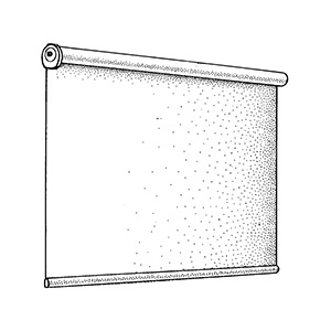 Window Shade Medium Duty White 37-14"W 37-1/4"W