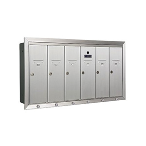 Florence Vertical Mailbox Aluminum 1250 Series 6-Door