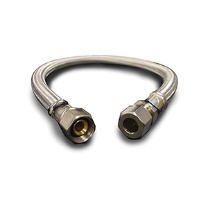 Stainless Faucet Supply Line 3/8" Comp x 3/8" Comp x 20"