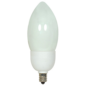 Torpedo Tip 7W CFL Bulb 4100K Candelabra Base