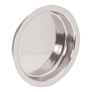 Bypass Door Flush Finger Pull Brushed Nickel 3/4"