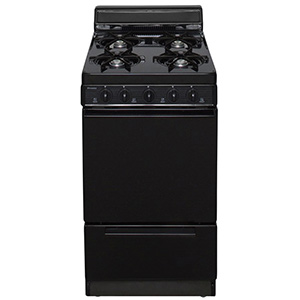 Premier 20" Black Gas Range, SAK100BP
