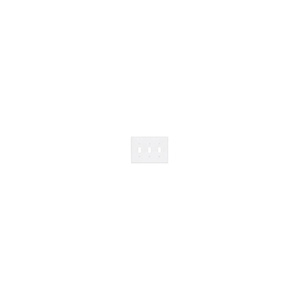 3-Gang Toggle Wall Plate Mid-Size White