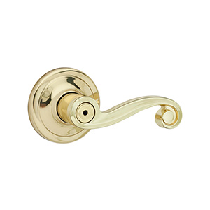 Kwikset Lido Privacy Leverset Polished Brass