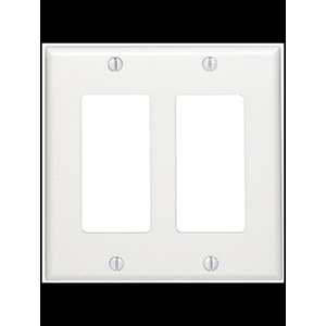 Jumbo 2-Gang Deco Plate White 25/Box, 88602