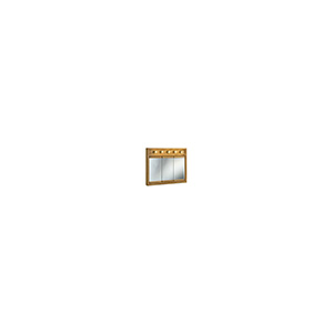 Surface Tri-View Medicine Cabinet Lighted 36" x 30" Oak