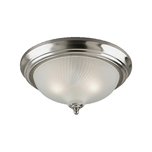 11" Swirl Glass Ceiling Dome Fixture Brushed Nickel