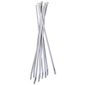 Black Point White Cable Ties 14" — Pack of 50