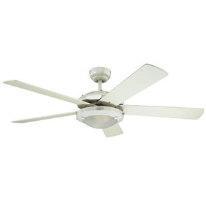 52" 5-Blade Dual Mount with LED Light White