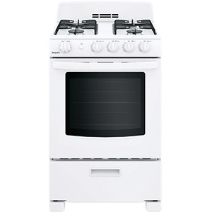 GE 24" White 2.4 cu ft Compact Gas Range