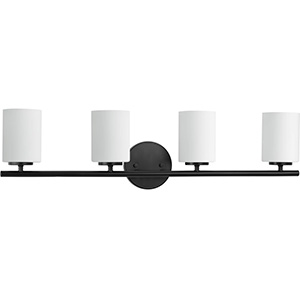 Replay 4-Light Black Vanity Fixture