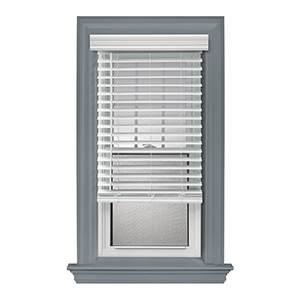 Fauxwood 2" Cordless White Blind 22.5" X 24"