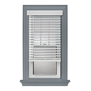 Fauxwood 2" Cordless White Blind 58.5X48