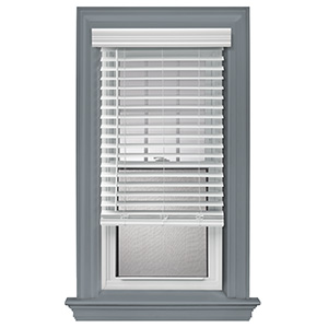 Fauxwood 2" Cordless White Blind 10x72