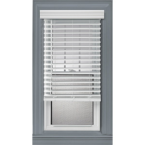 Fauxwood 2" Cordless White Blind 46.5" X 72"