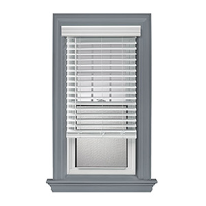 Cordless Faux Wood 2" Blind White 83" W x 72"L