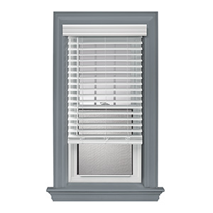 Cordless Faux Wood 2" Blind White 63"W x 84"L