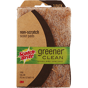 Scotch-Brite Greener Clean Scouring Pad, Pack of 3