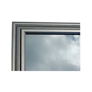 Framed Mirror with Brushed Nickel Frame 42" x 54"