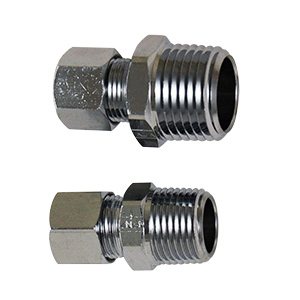 Brass Compression Male Adapter 3/8" Compression x MIP Chrome