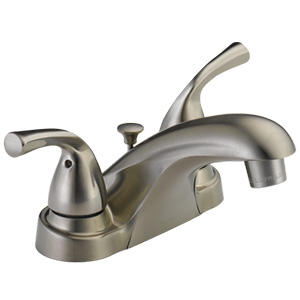 Delta Foundations 2-Handle Lavatory Stainless Steel Faucet