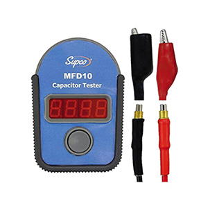 Supco MFD10 Digital Capacitor Tester – LED Display, 12 Leads, Measures .01 To 10,000 µF